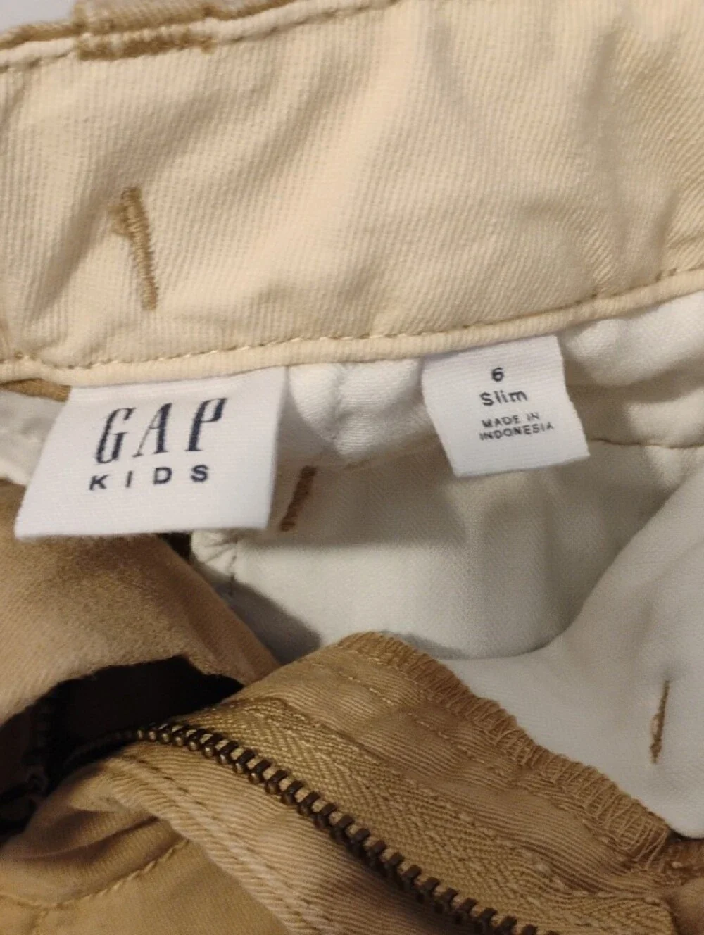 GAP Kids Khaki Tan Pants Boys Size 6 Slim